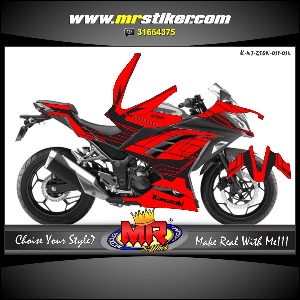 stiker-motor-ninja-250-new-techno-style-red-black