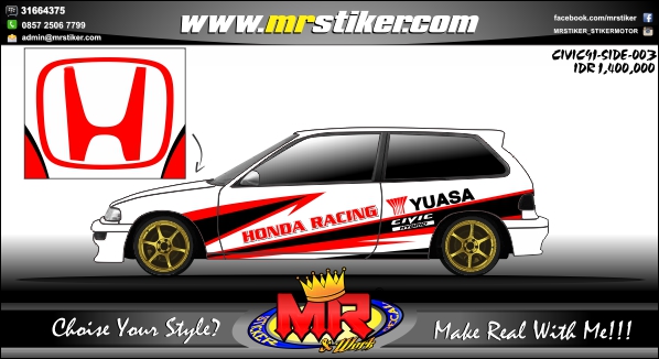 stiker-mobil-civic-honda-racing-yuasa