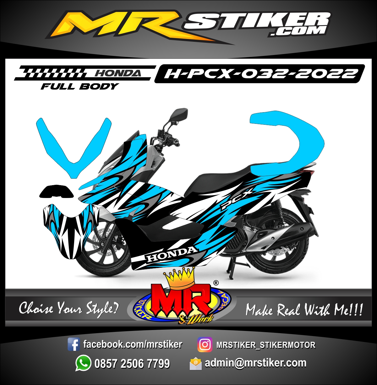 Stiker Motor Decal Honda Supra Gtr Line Grafis Racing Type