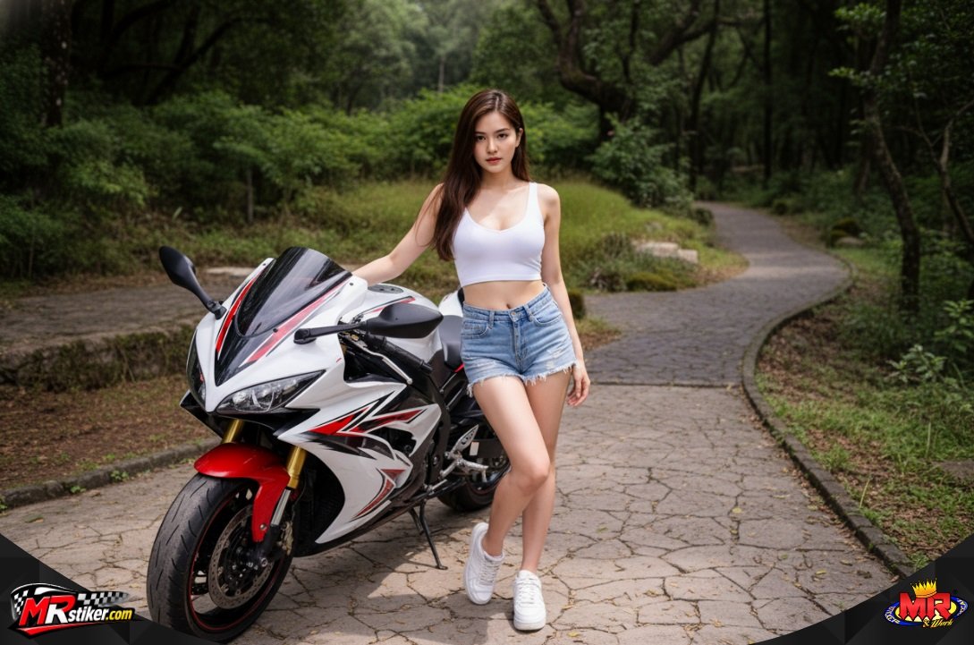 hasil akhir pemasangan stiker motor keren profesional