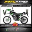 Stiker motor decal KLX 250 green gradation