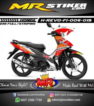 Stiker Motor Decal Revo Fi Repsol Grafis Stiker Motor Premium