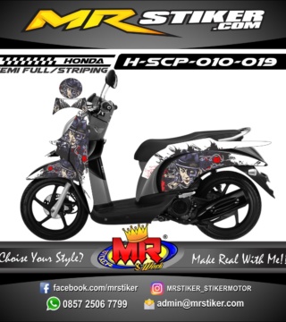 Stiker Motor Decal Scoopy Rumble Stiker Motor Premium Striping