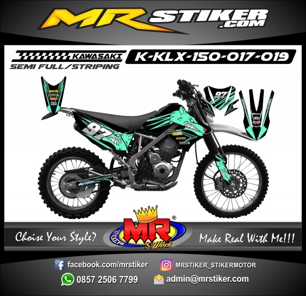 Stiker motor decal KLX 150 Musang tosca