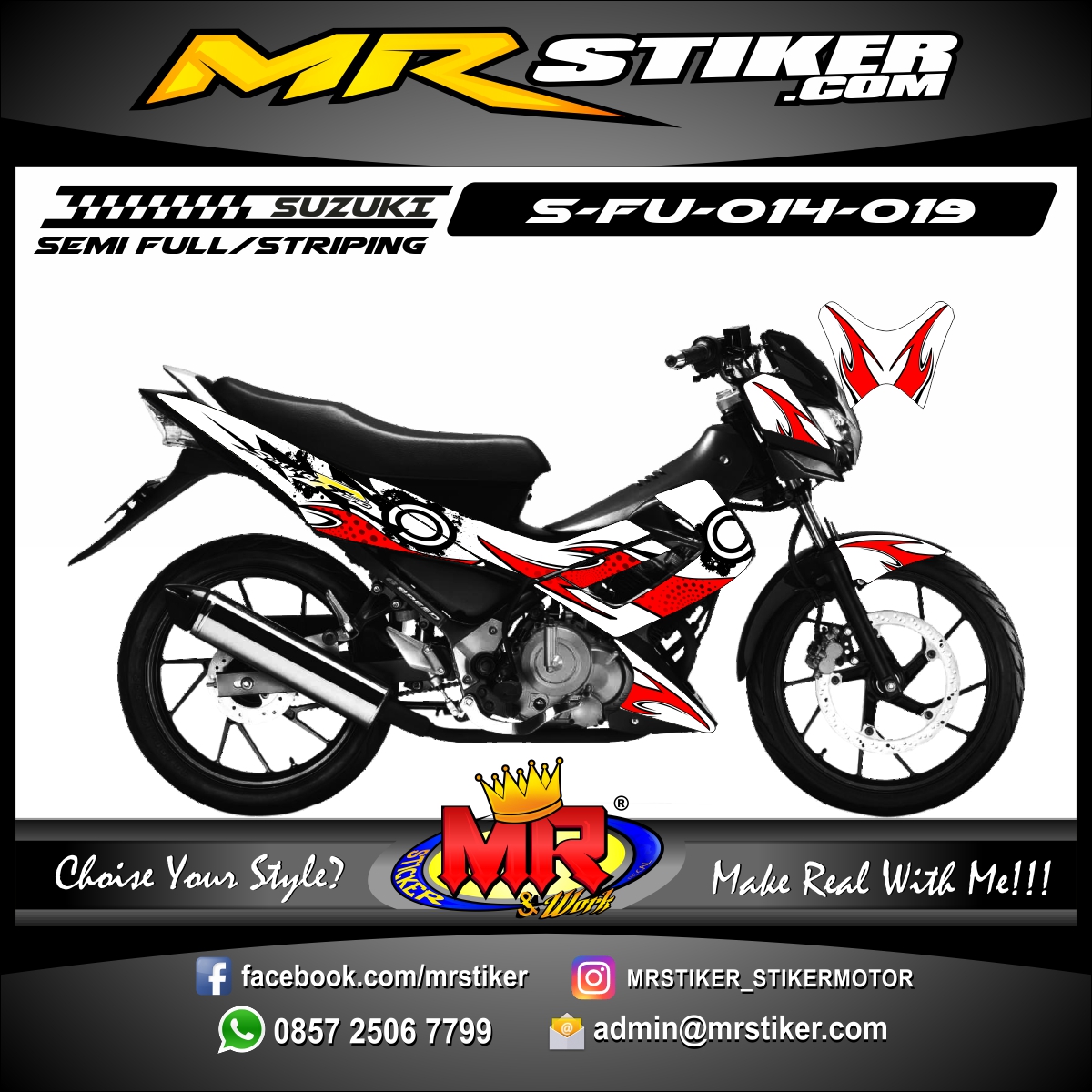 Stiker Motor Decal Satria Fu Splat Tribal Stiker Motor Premium