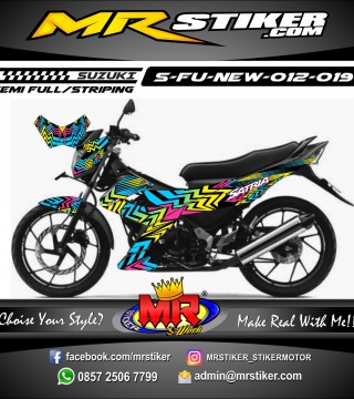 Stiker Motor Decal Satria F New Rainbow Metalic Stiker Motor