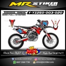 Stiker motor decal YZ 250 Red Techno Style Race