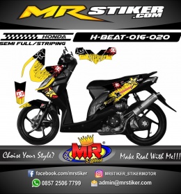 Stiker motor decal Honda Beat Flowing on the wall
