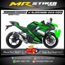 Stiker motor decal Kawasaki Ninja 2018 All New Striping Checkered Green Color