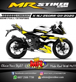 Stiker motor decal Kawasaki Ninja 250RR Mono Line Yellow Cool