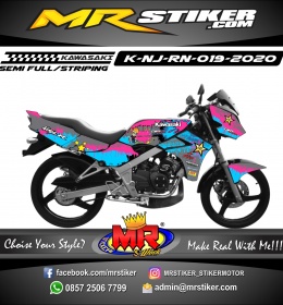 Stiker motor decal Kawasaki Ninja R New Splatter Brush Flowing Full Color