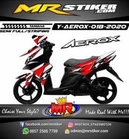 Stiker motor decal Yamaha Aerox Red Race Grafis