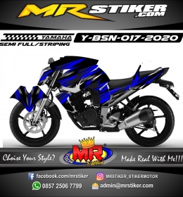 Stiker motor decal Yamaha Byson Blue Grafis Brush