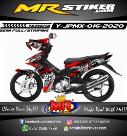 Stiker motor decal Yamaha Jupiter MX Red Rumble JRX