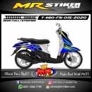Stiker motor decal Yamaha Mio Fino Line Yellow Star Blue Gradation