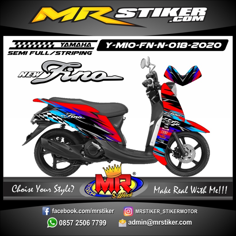 Stiker motor decal Yamaha Mio Fino New Race Sporty Grafis Type 2 ...