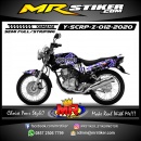 Stiker motor decal Yamaha Scorpio Z Star Purple Abstrak Grafis