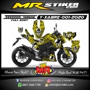 Stiker motor decal Yamaha Xabre Fullbody Yellow Line Splat Metal Mulisha