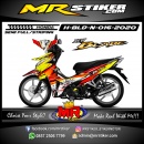 Stiker motor decal Honda Blade New Cracked Abstrack Grafis Transparency