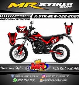 Stiker motor decal Kawasaki D-TRACKER New Fox The Red Grafis
