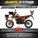 Stiker motor decal Kawasaki D-TRACKER New Orange Race Track Grafis