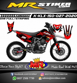 Stiker motor decal Kawasaki KLX 150 Red Grafis Adventure Track