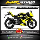 Stiker motor decal Kawasaki Ninja 250 RR Mono Yellow Kiwi Grafis