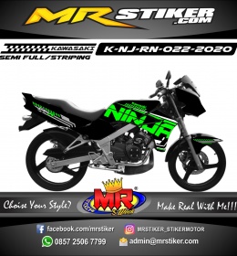 Stiker motor decal Kawasaki Ninja R N Green Techno Line