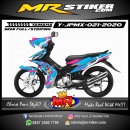 Stiker motor decal Yamaha Jupiter MX Blue Pinky Grafis Gear Garage