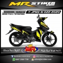 Stiker motor decal Yamaha Jupiter MX New Line Grafis Yellow Halftone Mode