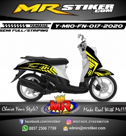 Stiker motor decal Yamaha Mio Fino Line Yellow Rossi 46
