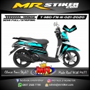 Stiker motor decal Yamaha Mio Fino New Grafis Line Blue Ice Strip