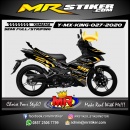 Stiker motor decal Yamaha MX KING Techno Gray Line Gold Grafis