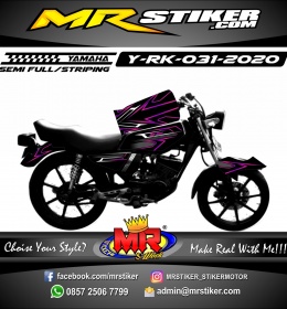 Stiker motor decal Yamaha RX KING Line Purple Gradation Airbrush