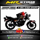 Stiker motor decal Yamaha RX KING Red Grunge Curved Airbrush Grafis