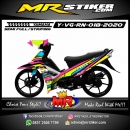 Stiker motor decal Yamaha Vega R New Grafis Line Race ColorFul
