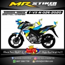 Stiker motor decal Yamaha Vixion New Blue Grafis Line Yellow Race