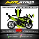 Stiker motor decal Honda CBR 150 Old FullBody DarkGreen Lime The Most Grafis Simple