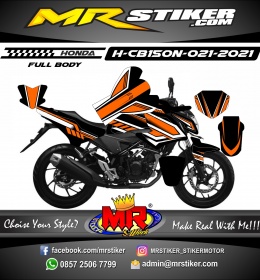 Stiker motor decal Honda CB 150 R New Orange Line Sporty Grafis FullBody