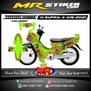 Stiker motor decal Honda Supra X Green Stabillo Barong Batik (FullBody)