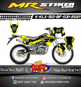 Stiker motor decal Kawasaki KLX 150 BF Track Race Yellow Spesial