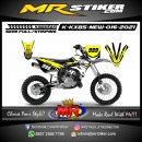 Stiker motor decal Kawasaki KX 85 New White Yellow Cross