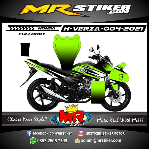 Stiker Motor Decal Honda Verza Fox Green Line Fullbody Stiker Motor