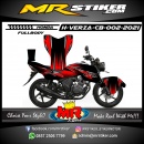 Stiker motor decal Honda Verza CB Dark Red Grafis Line Carbon (FULLBODY)