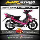 Stiker motor decal Suzuki Smash Pink Grafis Road Race Street