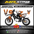 Stiker motor decal Yamaha Bebek Standar YZ Orange Track Race