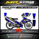 Stiker motor decal Yamaha Fiz R Blue Yellow Splat