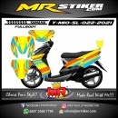 Stiker motor decal Yamaha Mio Soul Yellow Strip Line Orange FullBody