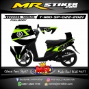 Stiker motor decal Yamaha Mio Sporty Green Lime Line Grafis Simple FullBody