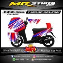 Stiker motor decal Yamaha Mio Sporty Line Racing Sport Red Carbon FullBody